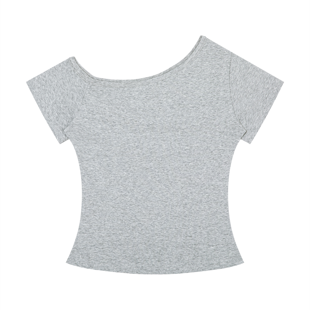 Women’s Off-the-Shoulder T-Shirt Bench Press Boss – Tabby Cat Tee
