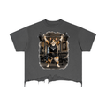 Pawsitive Power – Calico Barbell Boxy Ragged Hem Tee