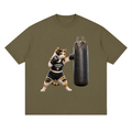 Streetwear Loose Drop Shoulder T-Shirt - Calico Cat Boxing