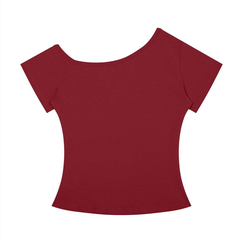 Women’s Off-the-Shoulder T-Shirt Bench Press Boss – Tabby Cat Tee