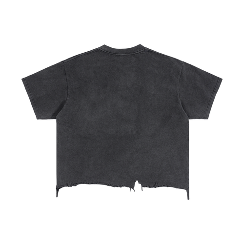 Calico Knockout – Pawsitive Gains Boxy Ragged Hem Tee